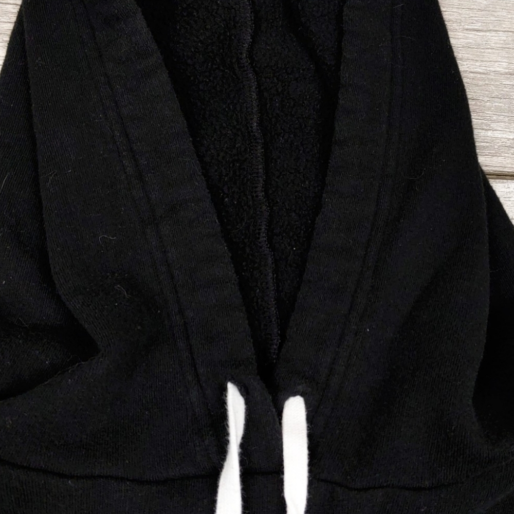 Pink Womens S Black Blue Logo Crop Long Slv Hoodie - Picture 3 of 5